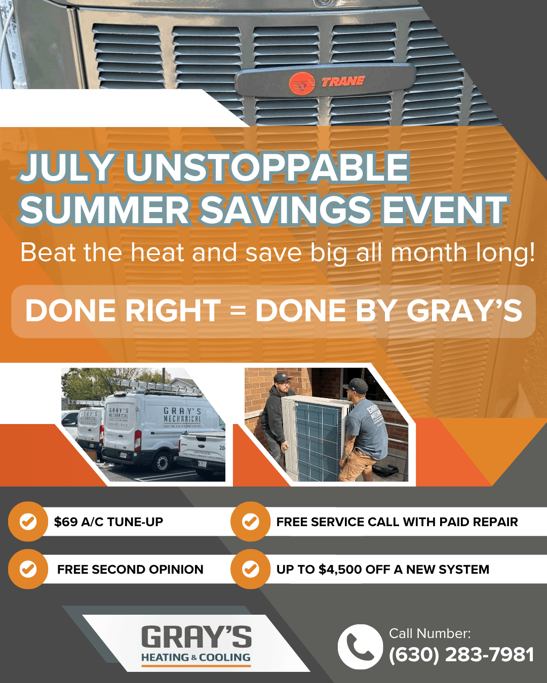 Gray’s Heating and Cooling summer savings